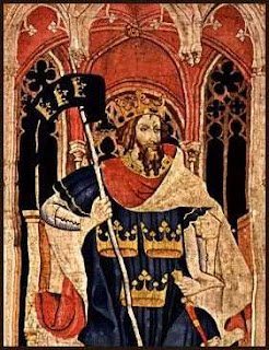 Medieval Weaving: King Arthur as one of the Nine Worthies (c. 1400), a tapestry now in the New York Metropolitan Museum of Art (Cloisters)