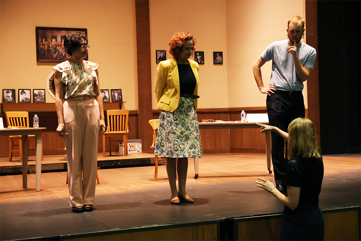 Claire Syler directs Megan Murphy Chambers and students