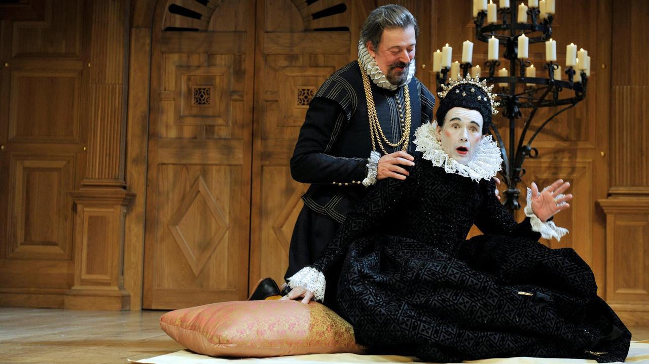 Scene from Twelfth Night: Olivia surprised by Malvolio
