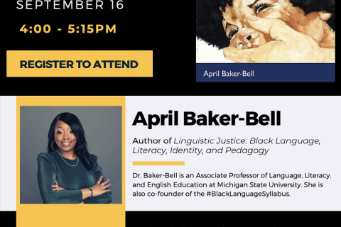 Flyer for Dr. Baker-Bell's Talk